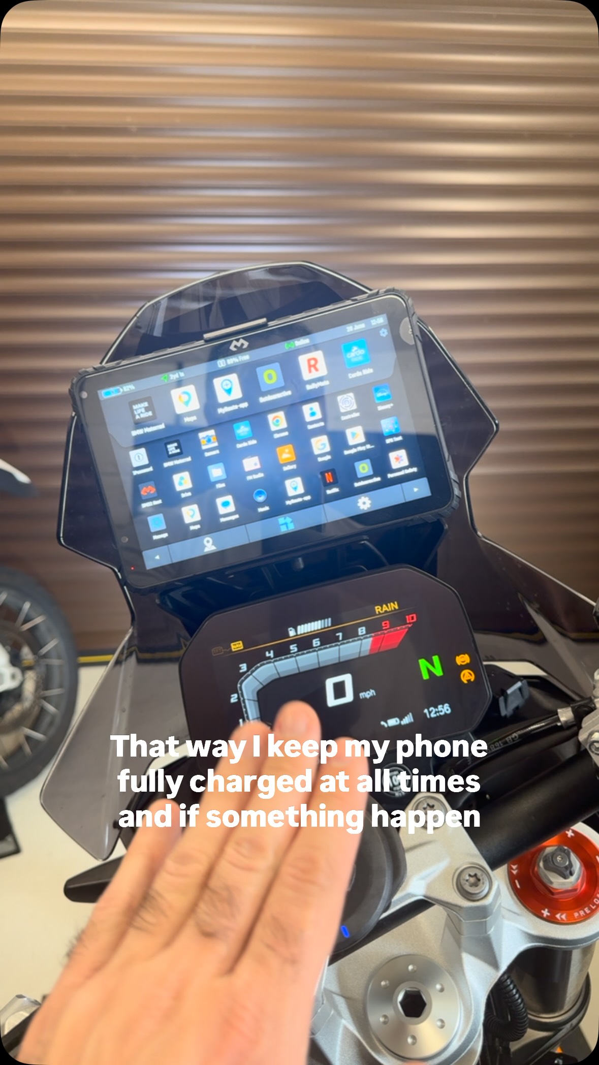 T-4! Navigation for @paris.nordkapp ready!
@thorkracing DMD-T865X paired with the @carpe.iter BMW control works amazing! It means I have the benefits of an android device but being able to use the wonder wheel on the BMW.
And the @quadlockmoto always comes with me to keep my phone charged and in case I need a backup navigation device 💪
All connected to my @cardo_uk Edge Pro so I can listen to music or get navigation instructions 💯

#rideuk #malonmoto #adventurerider #ukmotorcycle #nobullshit