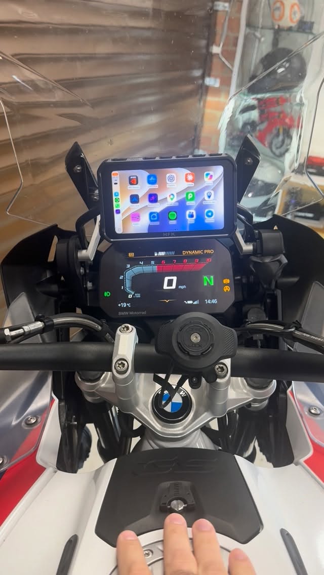 Would I buy an Apple CarPlay device for my bike?

If I wanted one, the HFK would be the one! Great construction, nice features and great design! The issue is CarPlay itself, it is designed to be use with your finger 👉 not the wonder wheel. This means on the BMW the navigation through the menus is a bit tricky 😅

What do you think? Do you use a CarPlay device on your bike or a traditional GPS?

#adventurerider #rideuk #keepitreal #nobullshit #motorcycle
